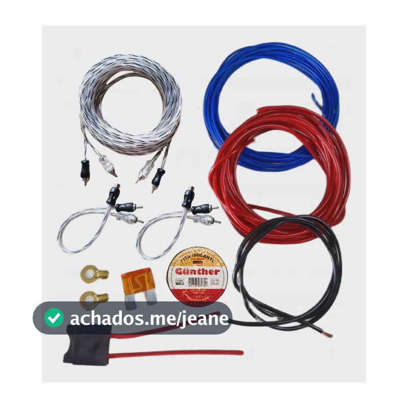 Fiação Para Instalação Som Módulo Amplificador Até 400wrms Cristal Preto