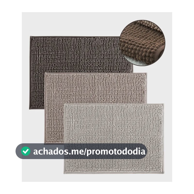 Kit 3 Tapetes De Banheiro Microfibra Bolinha Antiderrepante Cor Sortido