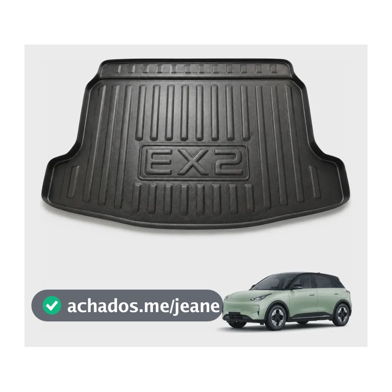 Tapete Bandeja Porta Malas Geely Ex2 2026 Automotivo Preto