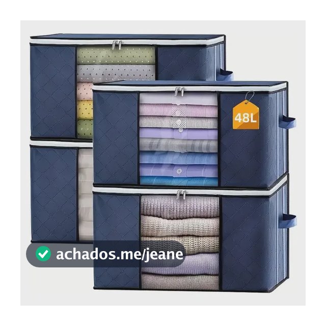 Kit 4 Saco Organizador Multiuso Dobrável Edredom Cobertor
