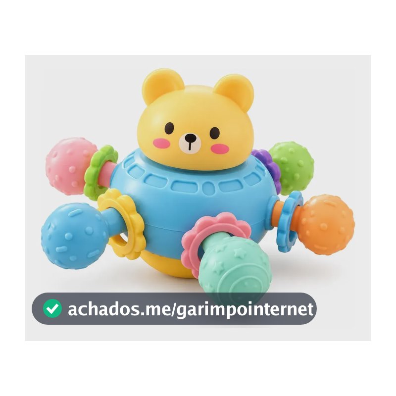 Mordedor Para Bebê Brinquedo Sensorial Interativo Chocalho Multicolorido