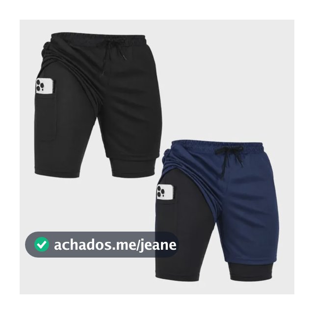 Kit 2 Bermuda Shorts Academia Corrida Térmico De Compressão