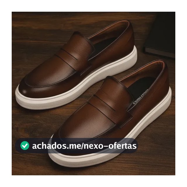 Sapato Loafer Masculino Mocassim Couro Casual Comfort Luxo