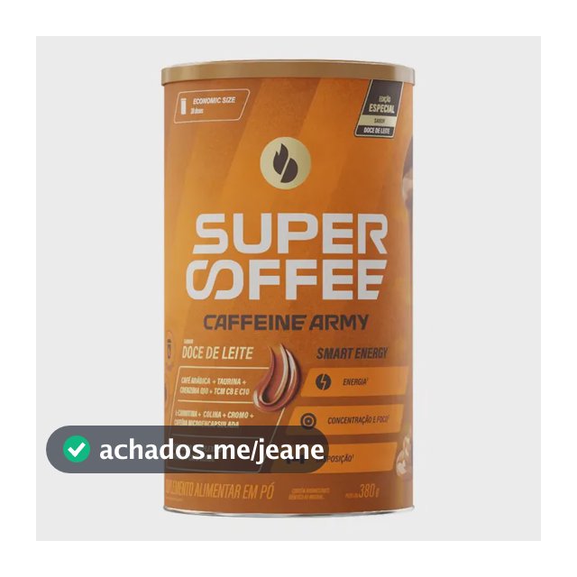 Cafeína Caffeine Army Supercoffee Classic Size em pó sabor Doce de leite x 380g