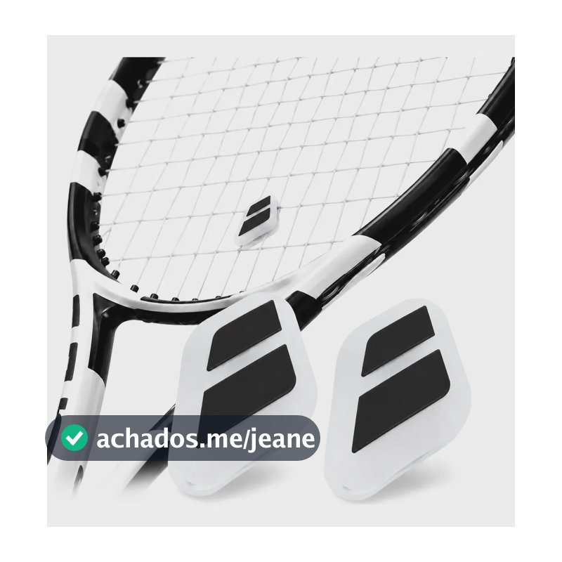 Kit 2 Antivibrador Babolat Raquete Tênis Dampener Preto