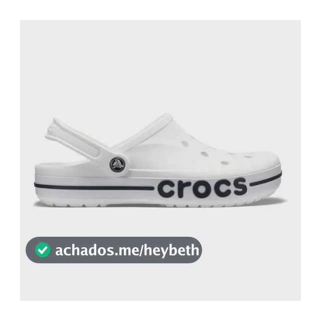 Sandália Crocs Bayaband Clog White/navy