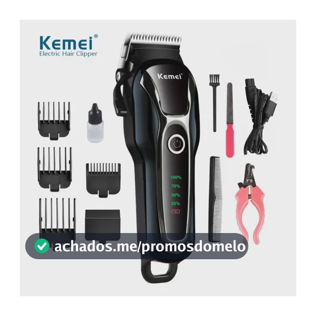 Máquina de Tosa Kemei 1991 Sem Fio 5 W para Cachorros