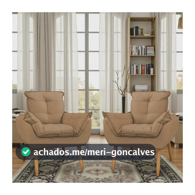 Kit 2 Poltronas Decorativa Opala Para Quarto Sala De Estar
