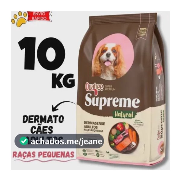 Ração Quatree Supreme Dermato Raças Pequenas 10kg
