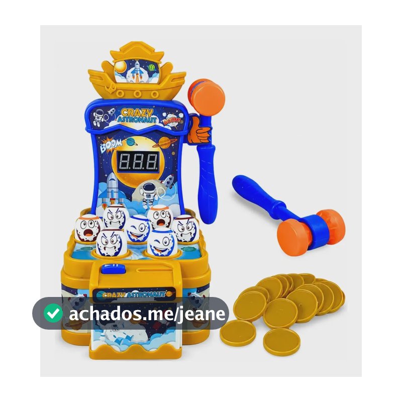 Brinquedo Jogo Toupeira Astronauta Louco Com Luz - Castela