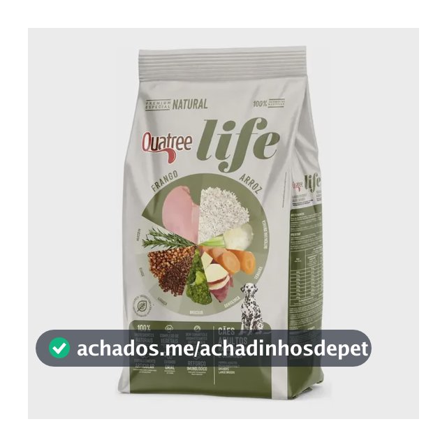Alimento Quatree Life Premium Especial Quatree Life Cães Raças Médias e Grandes Para Cão Adulto