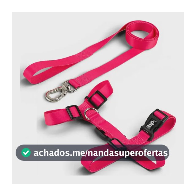 Coleira peitoral com guia para cachorro pet Tamanho Grande Porte Regulável ajustável reforçado resistente Golden Retrievers Labrador Border Collie Pastor Alemão Pitbull cães Basic Pet cor Rosa