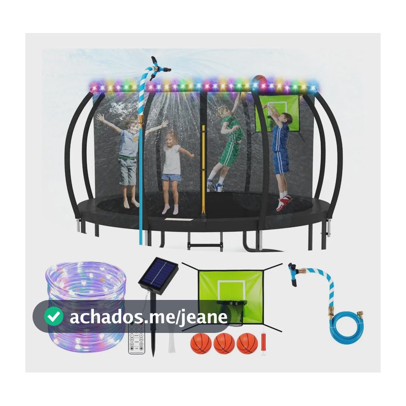 Kit De Acessórios Para Trampolim, Luzes Solares De 8 A 3