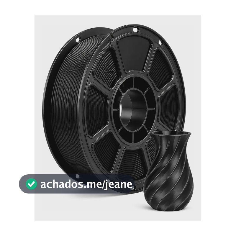 Filamento Petg Preto Branco Impressora 3d 1kg 1,75 Fluxprint Preto