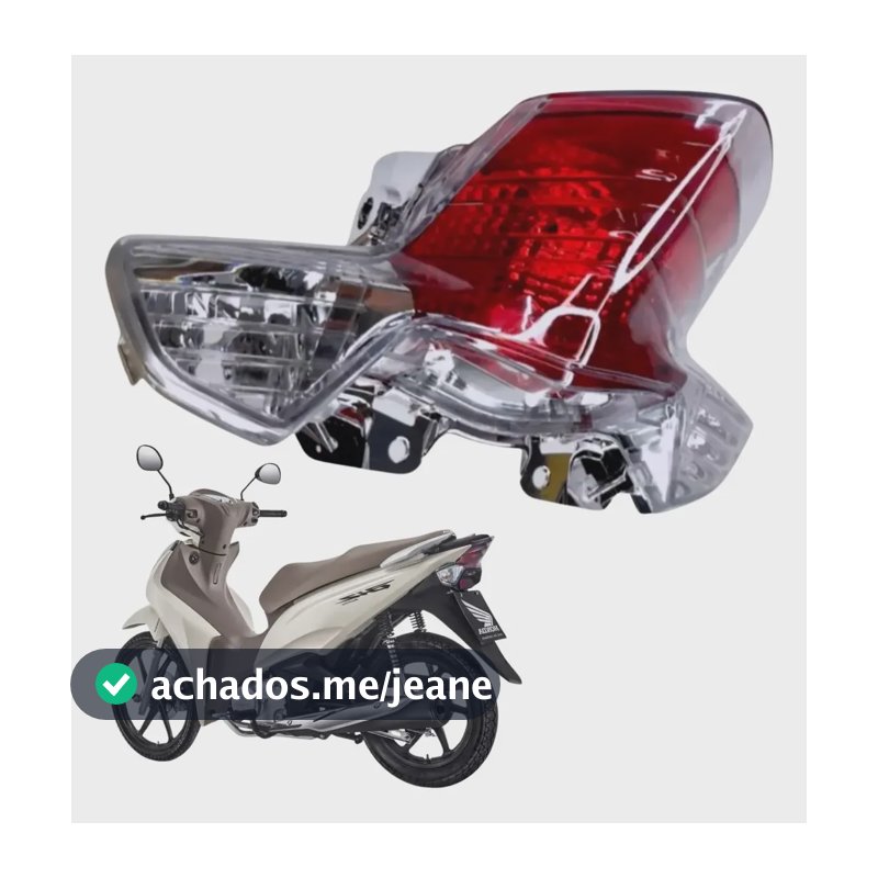 Lanterna Traseira Honda Biz 110 125 2018 2019 2020 2021 2025 Ambos Lados Vermelho