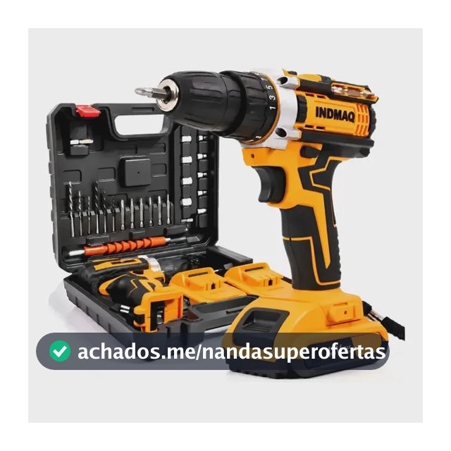 Parafusadeira Furadeira de impacto Sem Fio 2 Baterias 3 Funções Profissional Cor Amarelo | INDMAQ