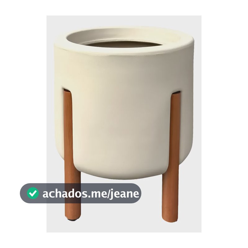 Vaso De Planta Com Pé De Madeira Decoração Moderna Para Casa