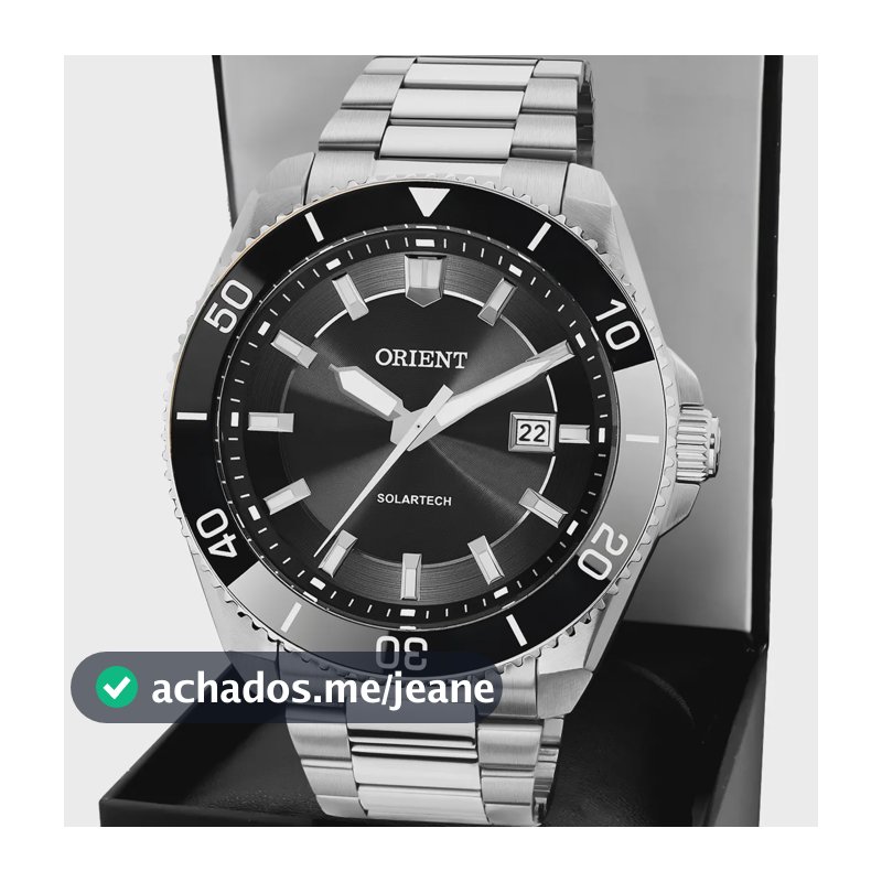Relógio Analógico Masculino Orient Solartech Prata com Carga Solar MBSS1522P1SX