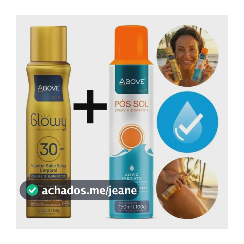 Kit Spray Glowy Above Sun Fps 30 + Pós Sol Hidratante 150ml