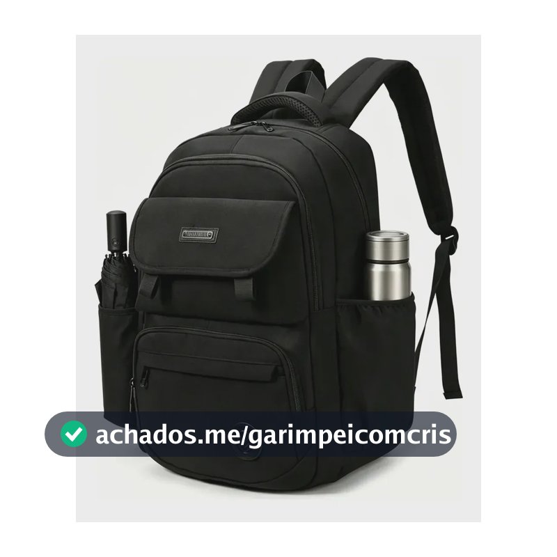 Mochila Reforçada E Impermeável Para Viagem Mochila Preto Liso