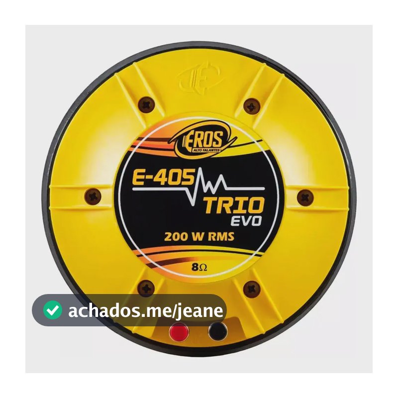 Driver Eros E-405 Trio Evo 200w Rms 8 Ohms Fenólico 2 Pol Amarelo