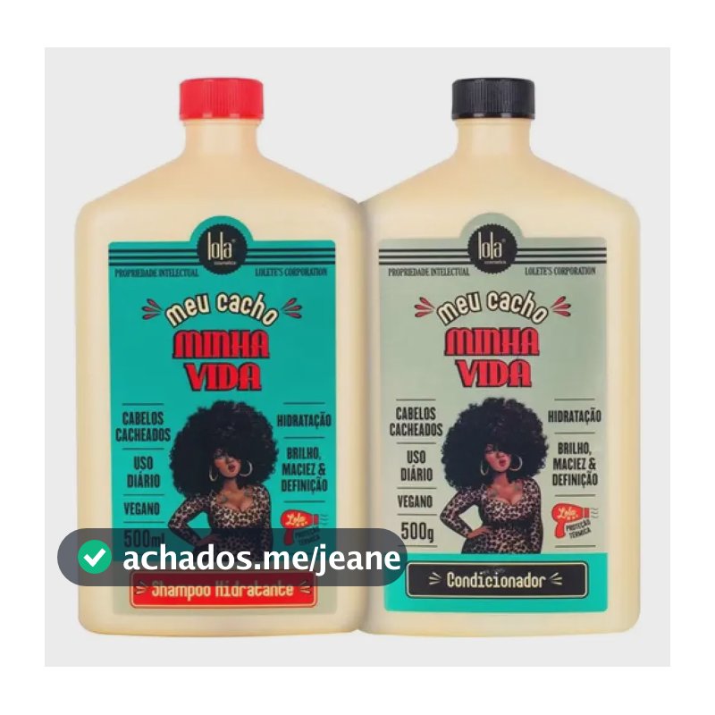 Kit Shampoo E Condicionador 500ml Meu Cacho Minha Vida Lola