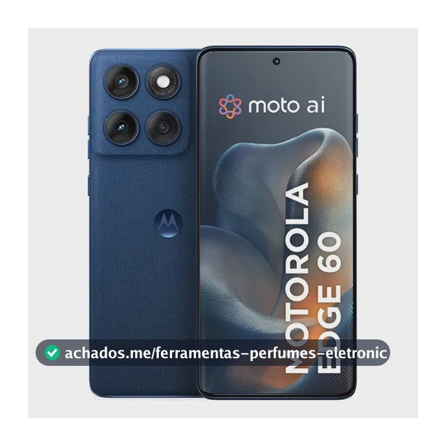 Smartphone Motorola Edge 60 5g - 512gb 12gb Ram+12gb Ram Boost, Tela Quad-curve Moto Ai 50mp Sony Camera Ultrarresistencia Militar Ip68 + Ip69 - Azul Marinho