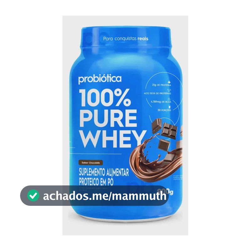 Proteína Probiótica 100% Pure Whey em pó sabor Chocolate Pro x 900g