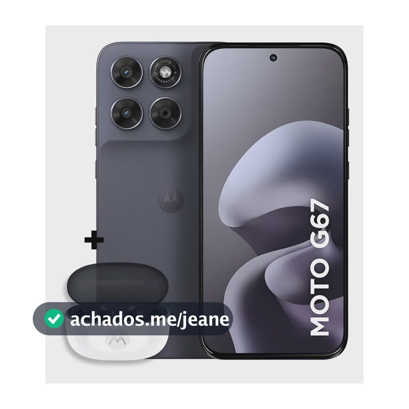 Kit Smartphone Motorola Moto G67 5g 128gb Chumbo + Moto Buds 2 Preto