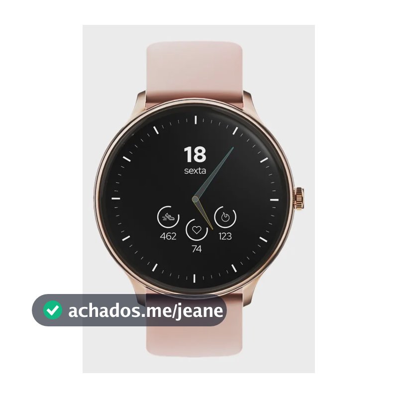 Smartwatch Wb Redondo 46 mm, Tela 1,39 Fitness Tracker Rosa