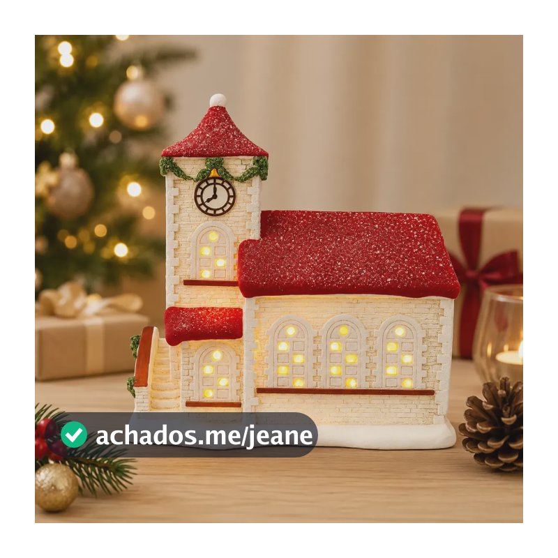 Mini Casa Natalina Decorativa Natal Casinha Com Luz Ferora H