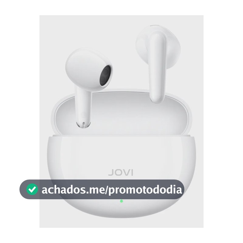 Fone Bluetooth JOVI Buds Air3 IP54 Até 50h Redução de Ruído