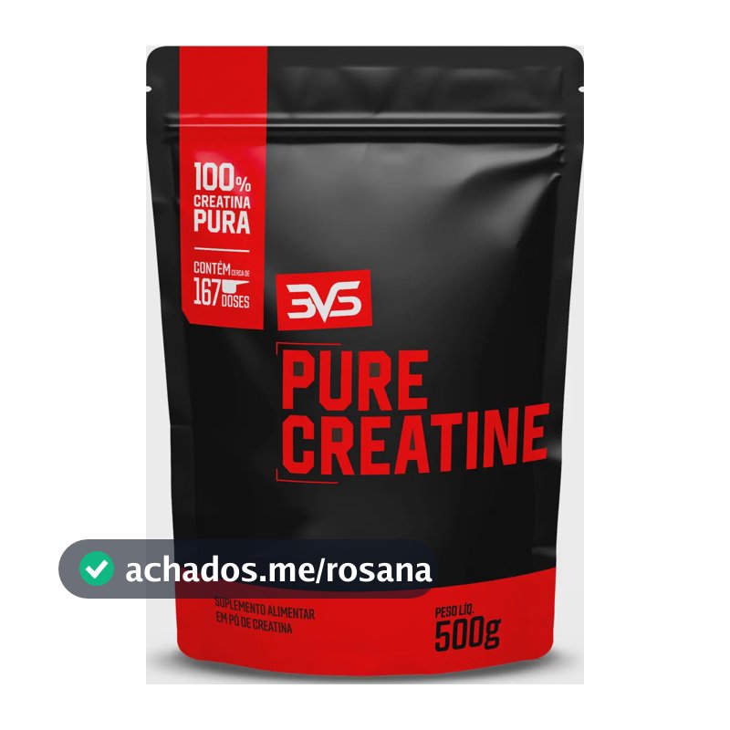 CREATINA MONOHIDRATADA 500g - 100% Pura - 3VS Nutrition