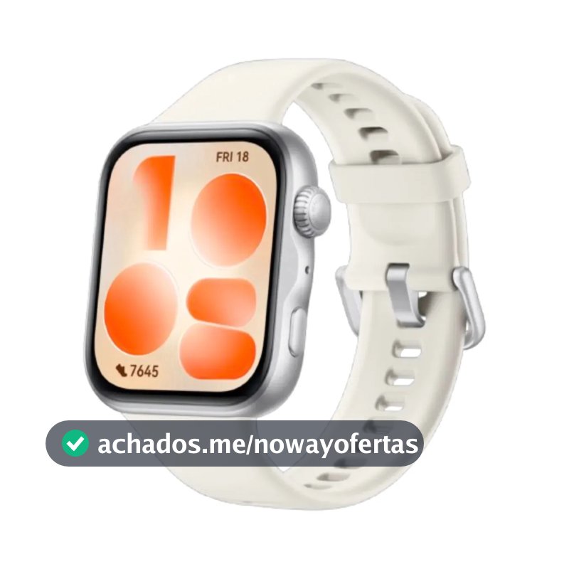Smartwatch HUAWEI WATCH FIT 5 AMOLED de 182" Design Leve Mini Treino Bateria com Até 10 Dias 64 GB Gerenciamento Avançado da Saúde Monitor do Sono SpO2 GPS Compatível com iOS e Android Branco