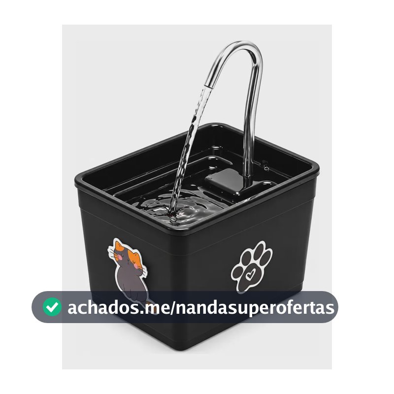 Bebedouro Gato Fonte Agua Gatos e Cães Silencioso Torneira Pet