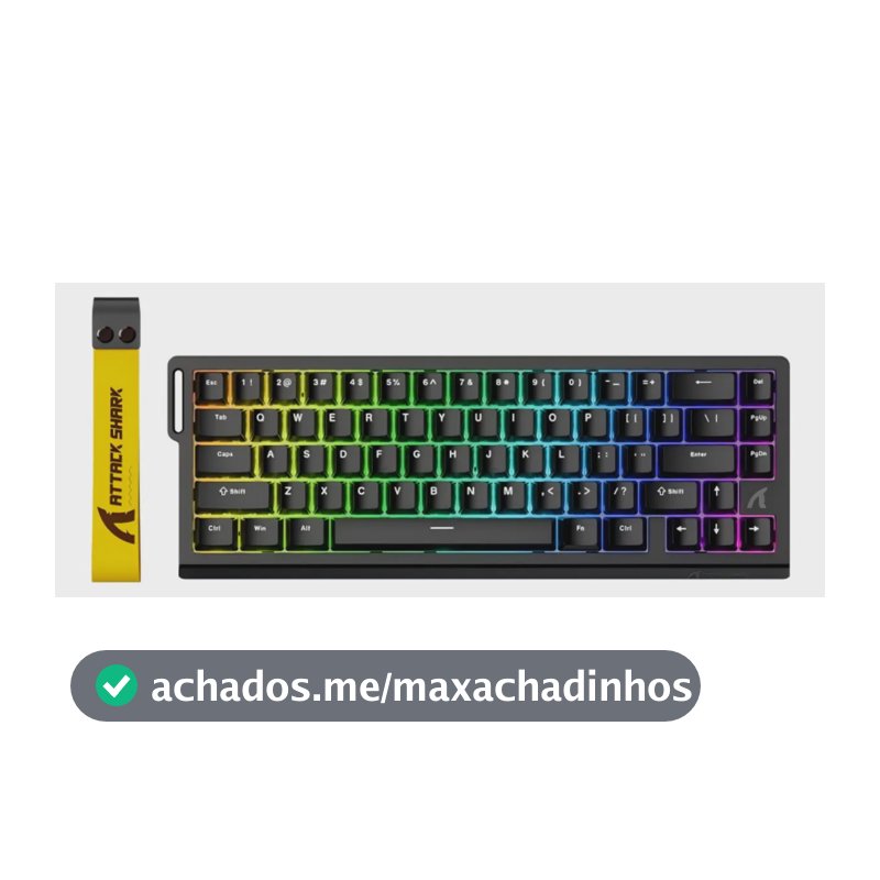 Teclado Magnético Attack Shark X68 He 8000hz Rapid Trigger Cor De Teclado Preto