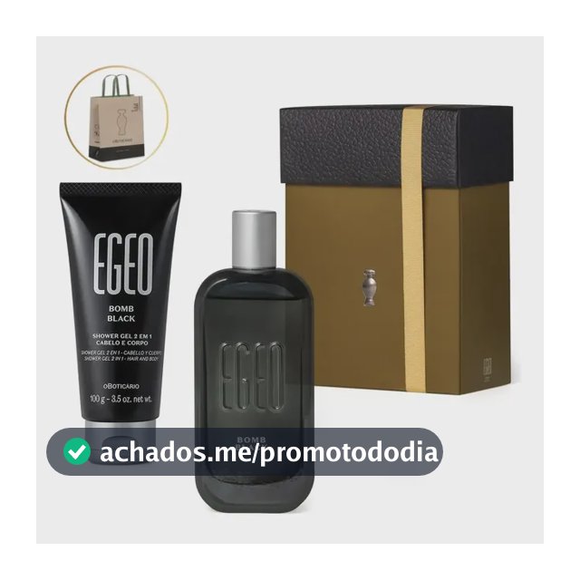 Egeo Bomb Black Kit Presente (2 Itens) O Boticário 90ml