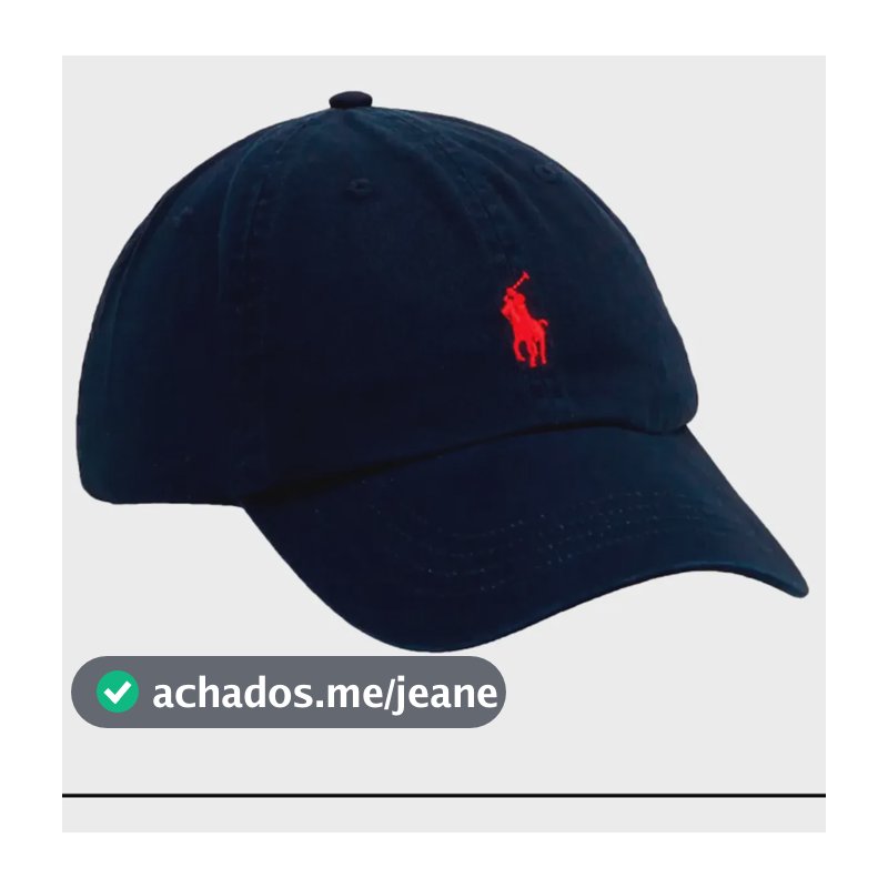 Boné Rl Original Importado Logo Bordado Aba Curva Ajustável Marinho Un