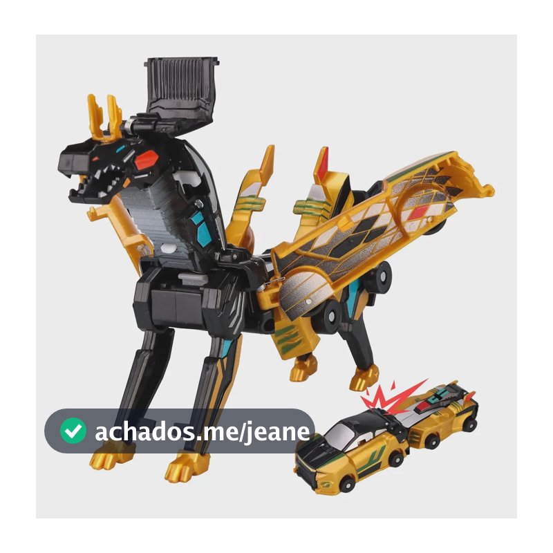 Brinquedo Infantil Carrinho 2 Em 1 Transforma Em Dragão  Dragão Amarelo