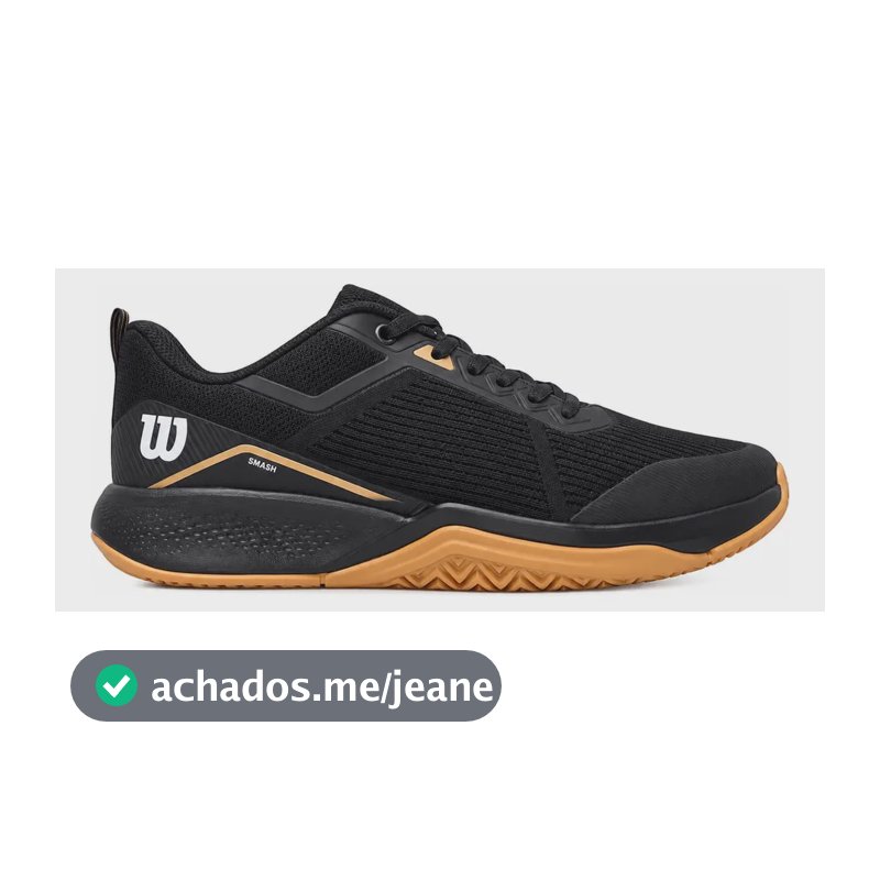 Tênis Smash All Court Unissex Original Wilson Preto/ouro 44