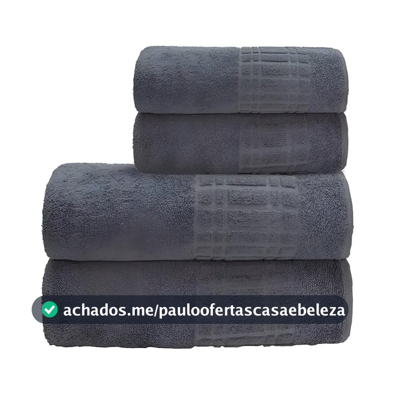 Jogo De Toalha Banho 4 peças 100 Algodão 400 gr/m Loft Camesa