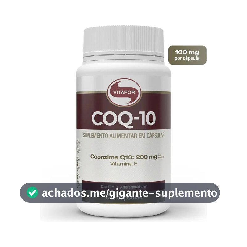 suplemento alimentar Coenzima Q10 200mg Por Porção 120 Cápsulas Vitafor