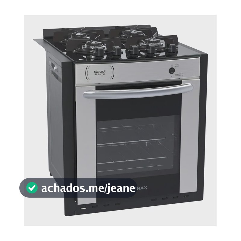 Fogao A Gas P/embutir Venax Gaudi Prisma Vitreo 4 Bocas Inox Cor Prateado