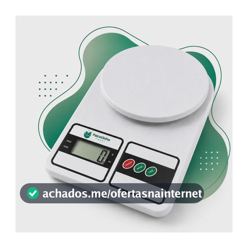 Balança Digital Precisão 10kg Cozinha Fitness Dieta Confeitaria Profissional Branca Pacotinho Decoração