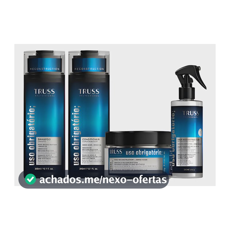 Kit Truss Uso Obrigatório Shampoo Condicionador Máscara Spray Reconstrutor