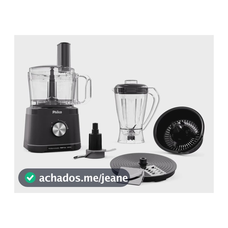 Multiprocessador Philco 5 em 1 1000W com Liquidificador 2,2L Preto PMP11A