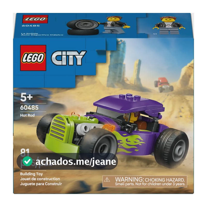 Lego City Hot Rod; Construção Carro De Corrida 60485