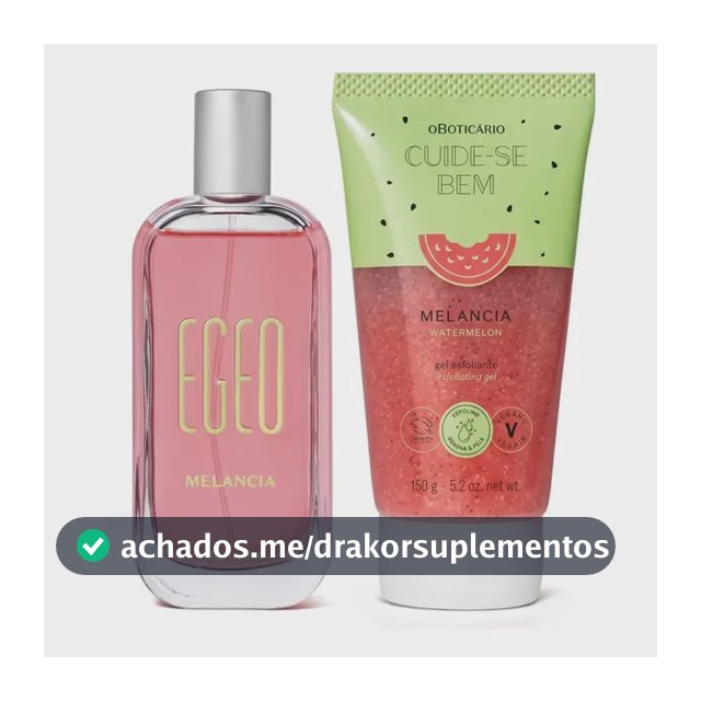 Combo Egeo Melancia: Colônia 90ml + Gel Esfoliante 150g