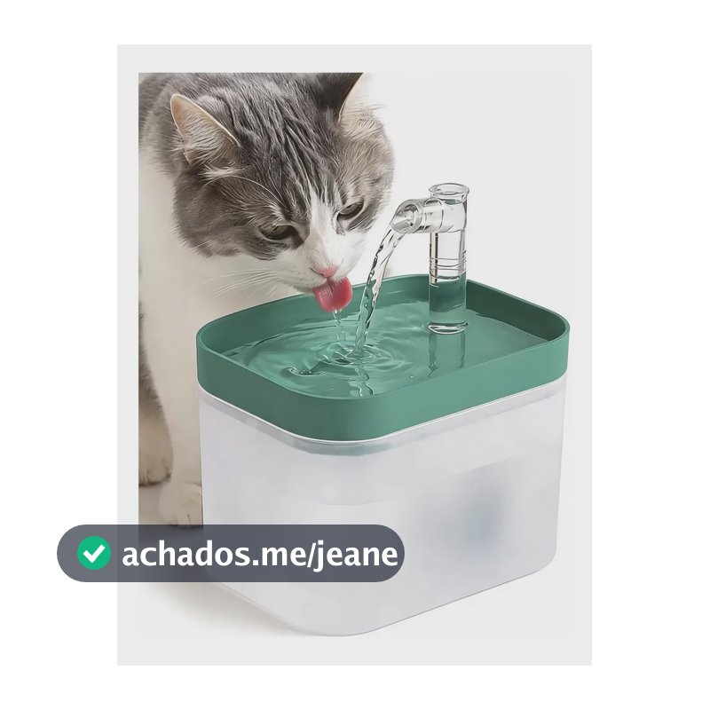 Bebedouro Água Para Gatos E Cães 1,5l-anti-cálculo-portátil 5 Verde-claro