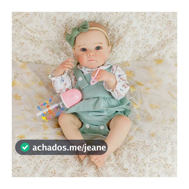 Bebê Reborn Ana Mundo Kids Realista Cabelo Pintado